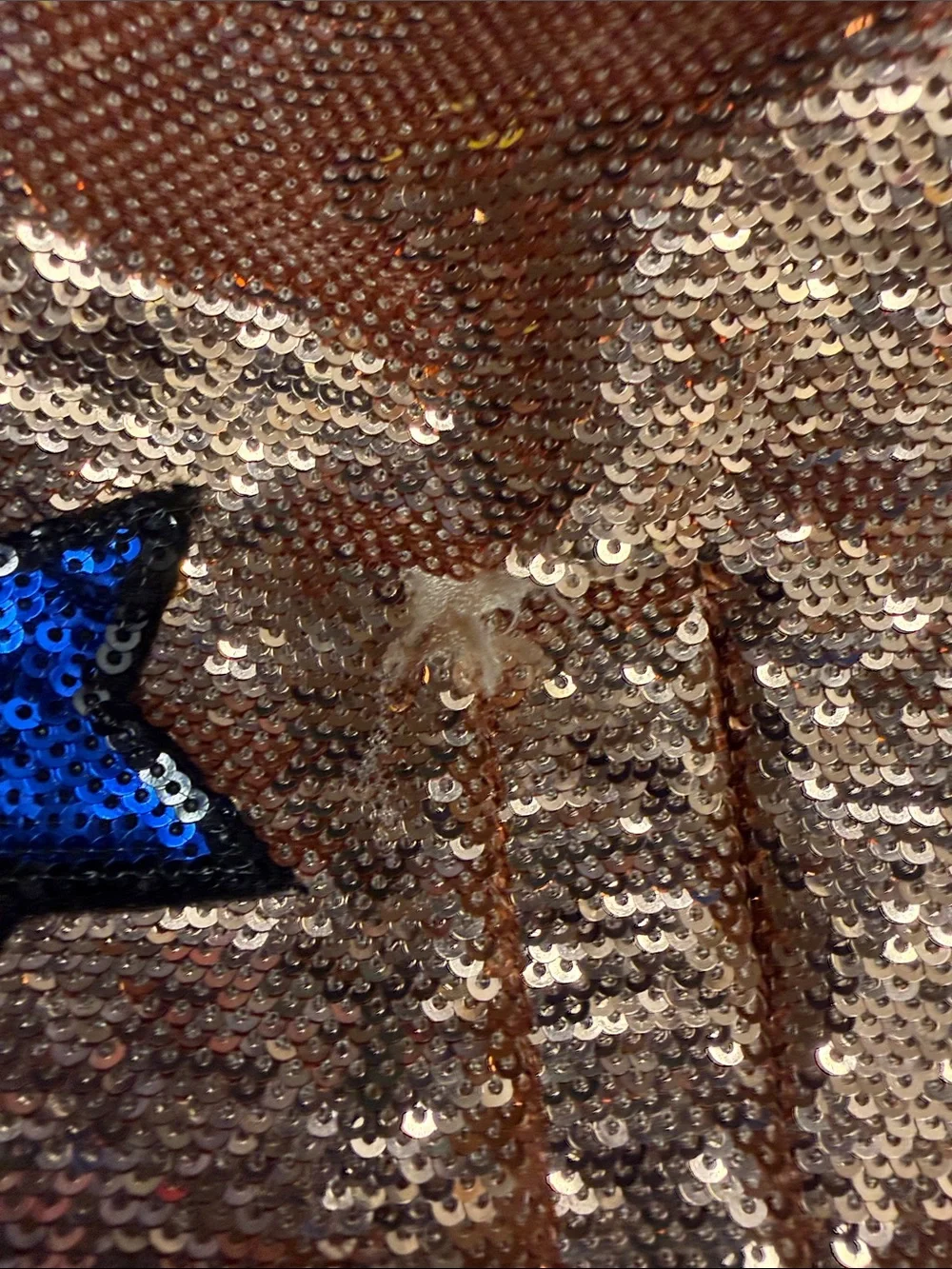 Sequin Rose Gold Star Bomber Jacket
